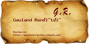 Gauland Renátó névjegykártya